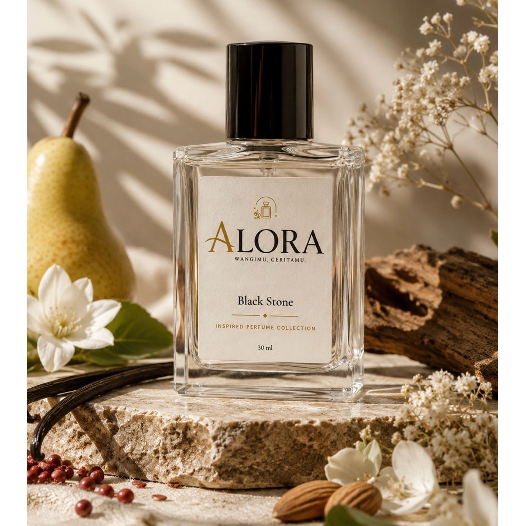 ALORA Black Stone Inspired Perfume 30ml | Inspired by Black Opium - YSL (Parfum Premium Elegan & Tah