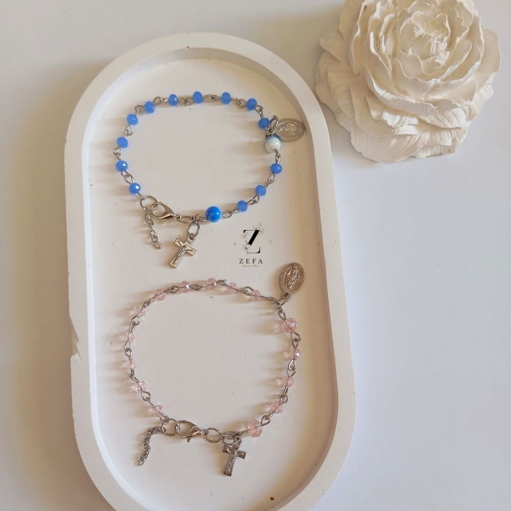 READY STOCK Gelang Rosario Katolik | Gelang Manik Rosario Katolik | Gelang Rosario Manik Ceko Cantik