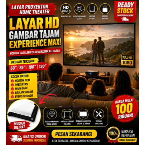 Produk layar proyektor portable