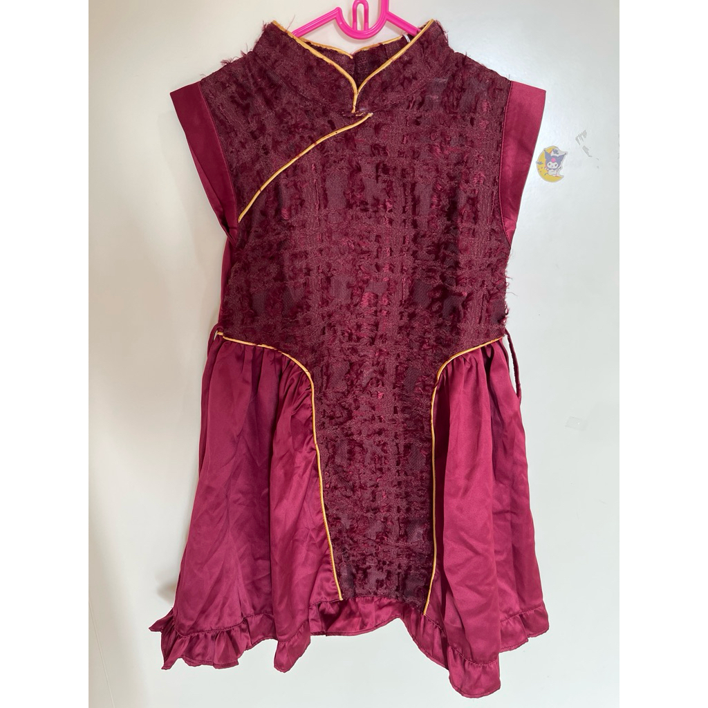NEW Dress Anak Maroon Cheongsam