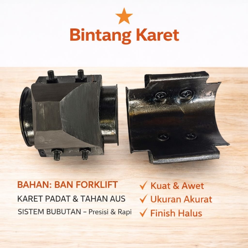 Karet Stoper Belakang Sasis Futura SS T120 Bahan Dari Ban Forklif Kuat Tahan Jebol Harga Per 2 Pcs