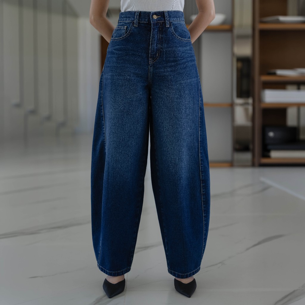 Beatrice Clothing Medan Barrel Jeans - Barrel Pants / Celana Wanita