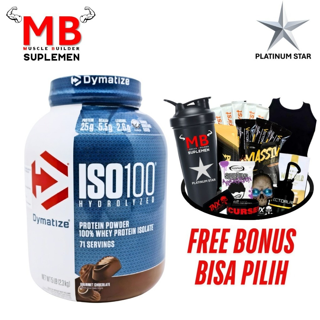 Iso 100 5 Lbs Dymatize Whey Protein Isolate Hydrolyzed BPOM 5lbs 5lb 5 Lb Iso100 Susu Fitness Gym Or