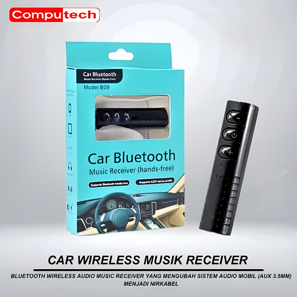 Bluetooth Wireless Audio Music Receiver Aux 3.5mm M-Tech LV-B09