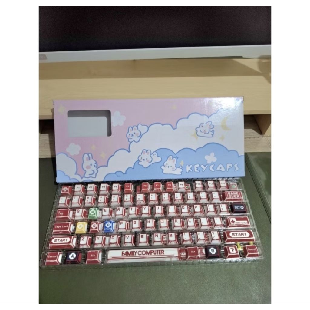 Mario Pixel Manga PBT Dye Sub Keycaps - Mario Pixel