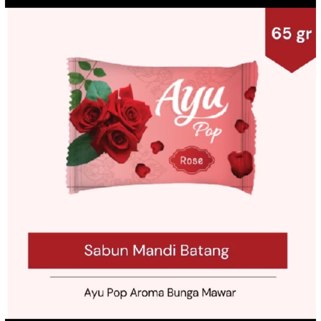 Ayu Pop Barsoap 65gr Sabun Mandi Batang Ayu Pop - Memutihkan, Mencerahkan, Melembabkan