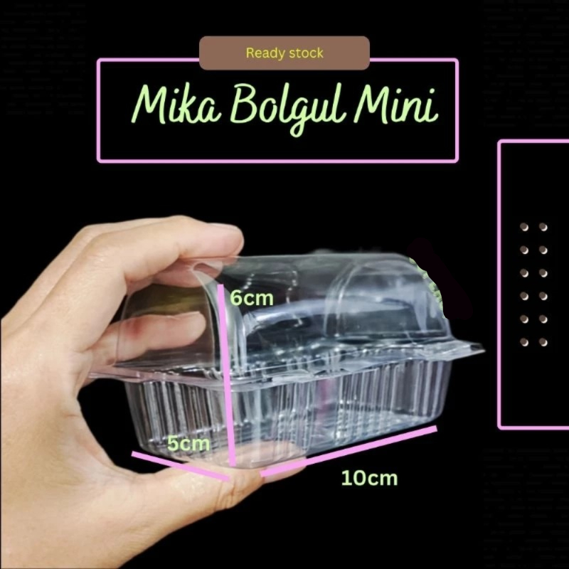 Isi 100Pcs Mika Bolu Gulung Mini Mika Roti Gulung Roll Cake Sushi Mochi Tempat Wadah Makanan
