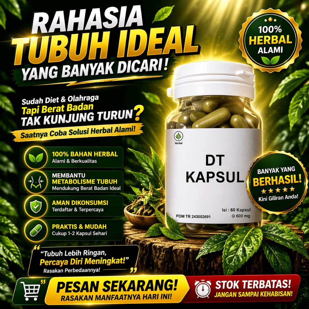 COD_DT Kapsul Diet Detox Herbal Pembakar Penghancur Lemak Pelancar Metabolisme Isi 60 Kapsul BPOM OR