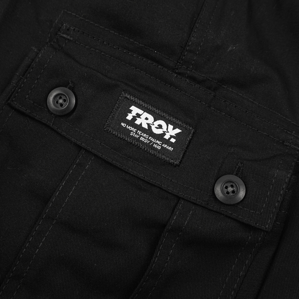 Troy Company Short Cargo Corvix Black - Celana Pendek Kargo Hitam CCTS 3619