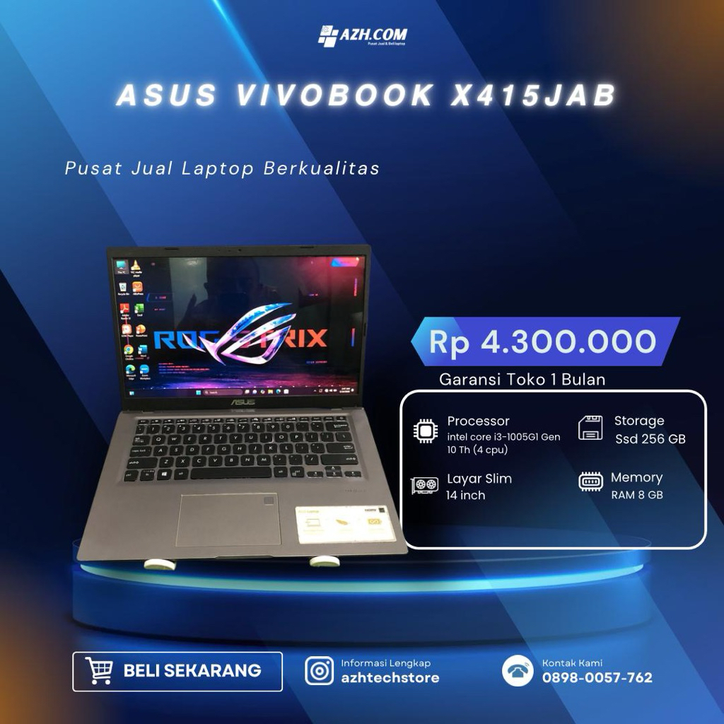 Azhtechstore - ASUS VIVOBOOK X415JAB