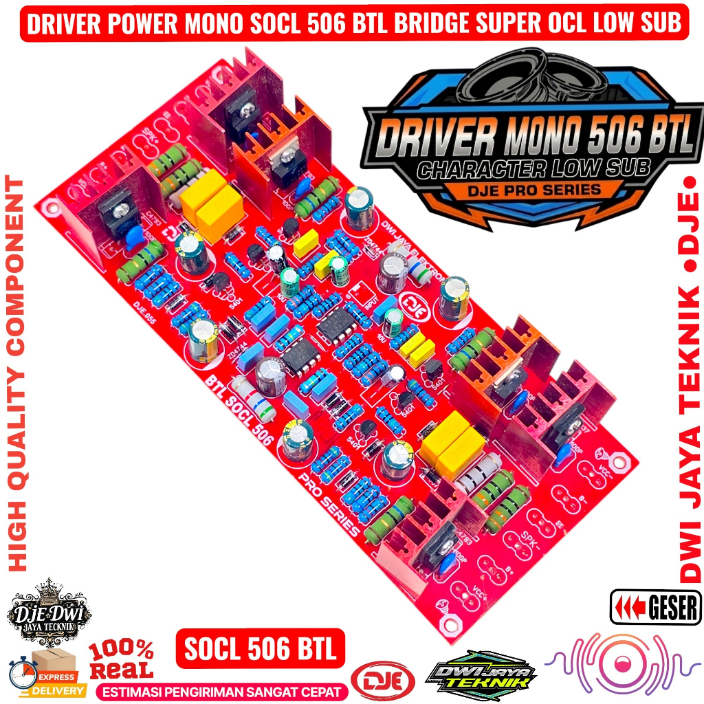 Kit Driver Power Mono SOCL 506 BTL / Super OCL 506 BTL Bridge Suara Mantap Low Sub