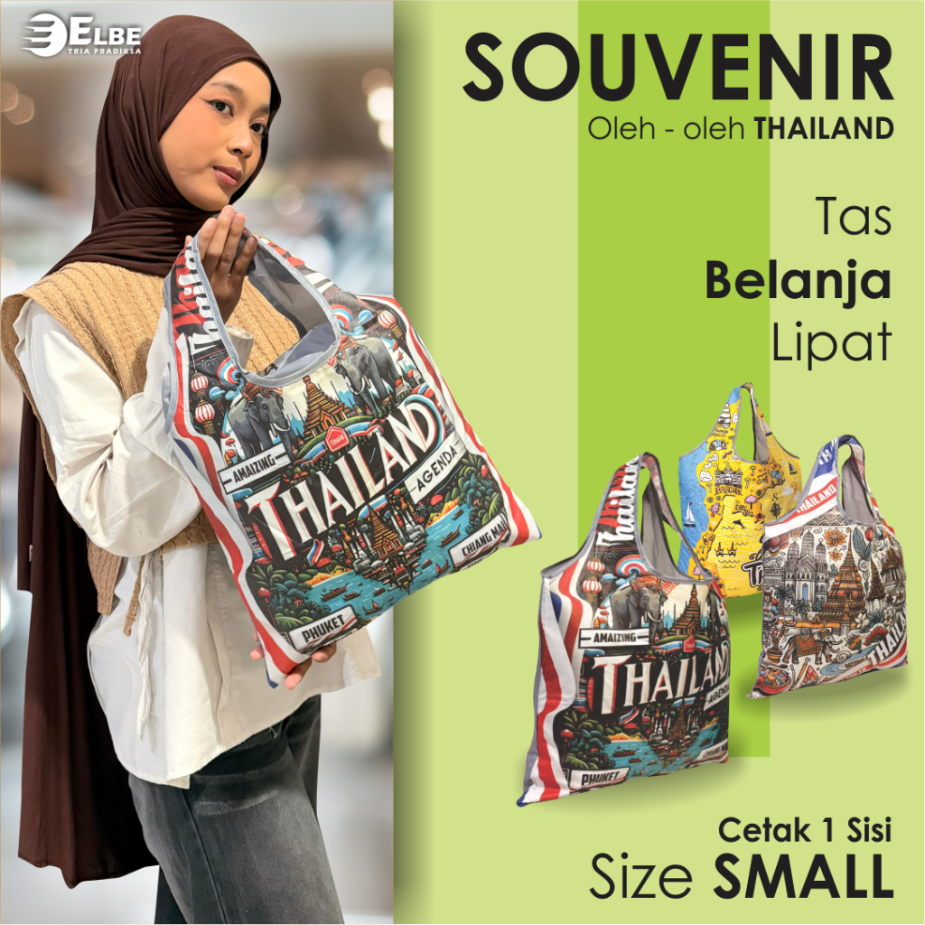 Tas Belanja Lipat Shopping Bag Oleh oleh THAILAND Size SMALL