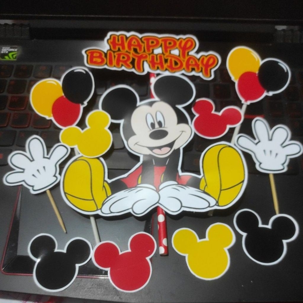 cake topper hiasan kue mickey mouse miki mos mause 120526miki