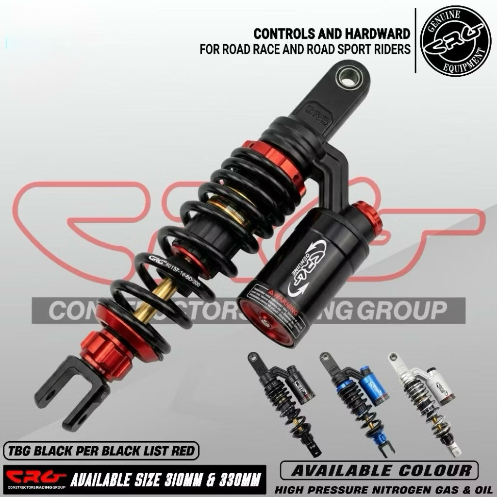 Shock Belakang Tabung Atas CRG EXTREME SERIES Ukuran 310mm & 330mm Tabung Fungsi Motor Matic Single 