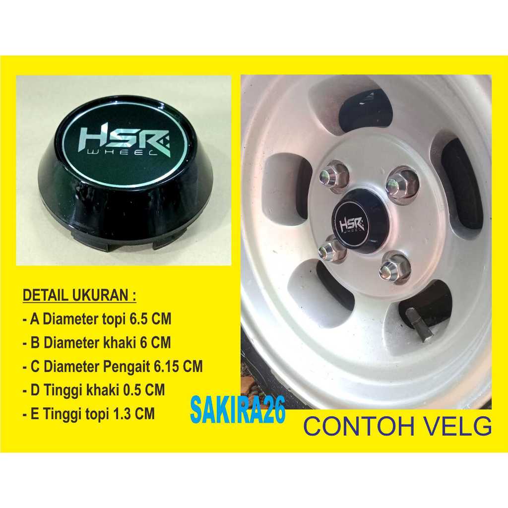 1 buah tutup as roda ban mobil dop center velg racing selby ring 12