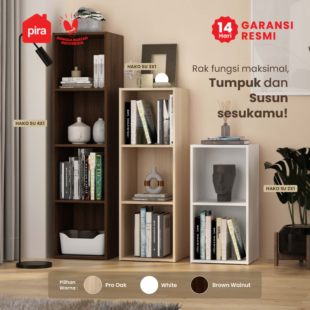 Pira Metropolis -  Hako SU 4X1 Rak 4 Susun / Rak Susun Serbaguna / Rak Buku
