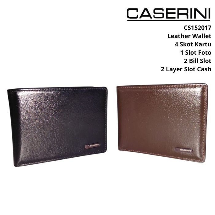 CASERINI CS152017 Dompet Pria Ukuran Slim dan Minimalis Bahan Kulit Sapi Asli 100% Genuine Leather