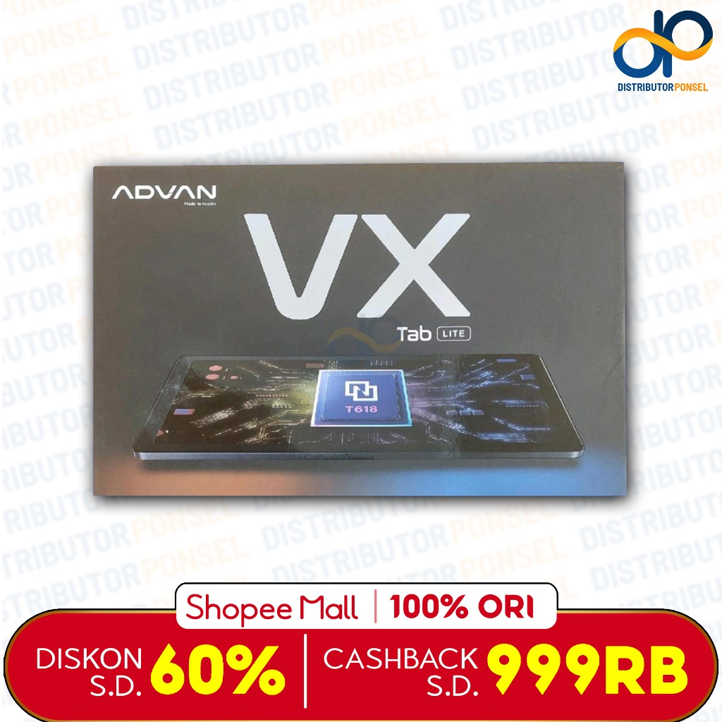 Advan Tab VX Lite 8/256GB 6/128GB Dual Sim Card 4G LTE Tablet Android Pad Murah Garansi Resmi