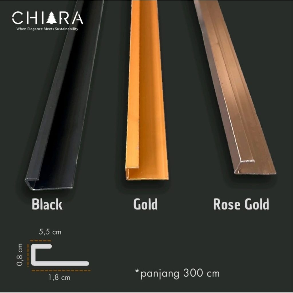 Aksesiris WallBoard Lis Alumunium WallBoard Panel Dinding
