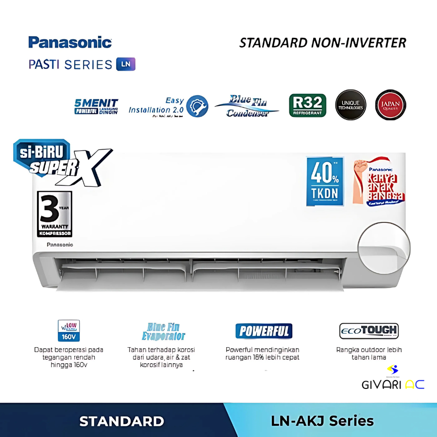 AC Panasonic LN5AKJ 1/2 PK Bluefin 5000 Btu/h