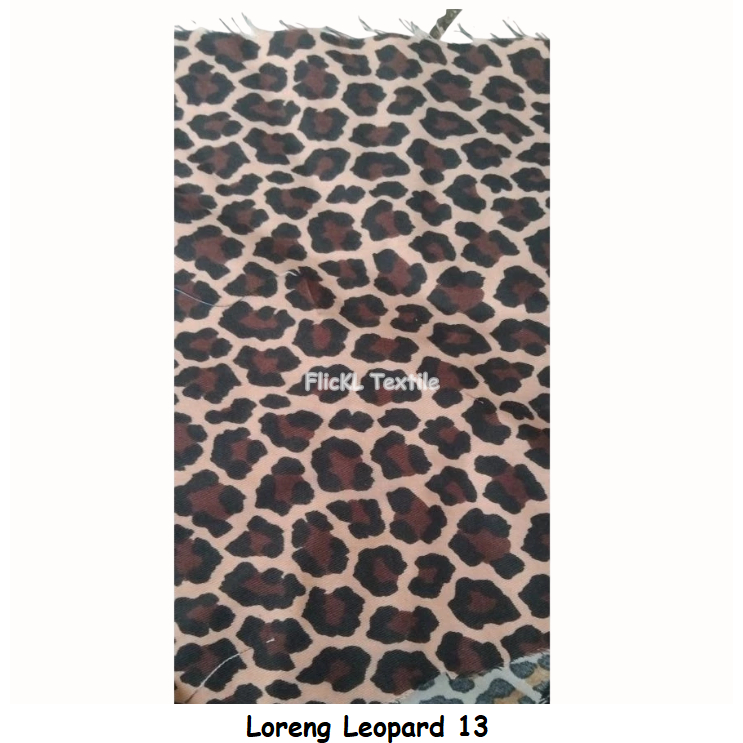Kain Loreng Leopard Bahan Twill Leopard Loreng Macan Tutul Poly Katun
