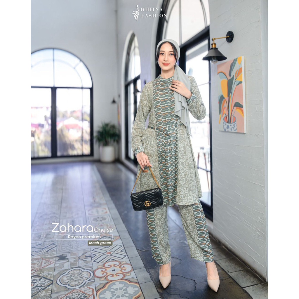 [BISA COD] ZAHARA TUNIK ONE SET BY GHIINA FASHION