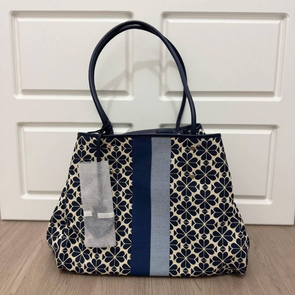 tas bahu cewek loka004 flower large tote navy  katespade ready stock Butik collection