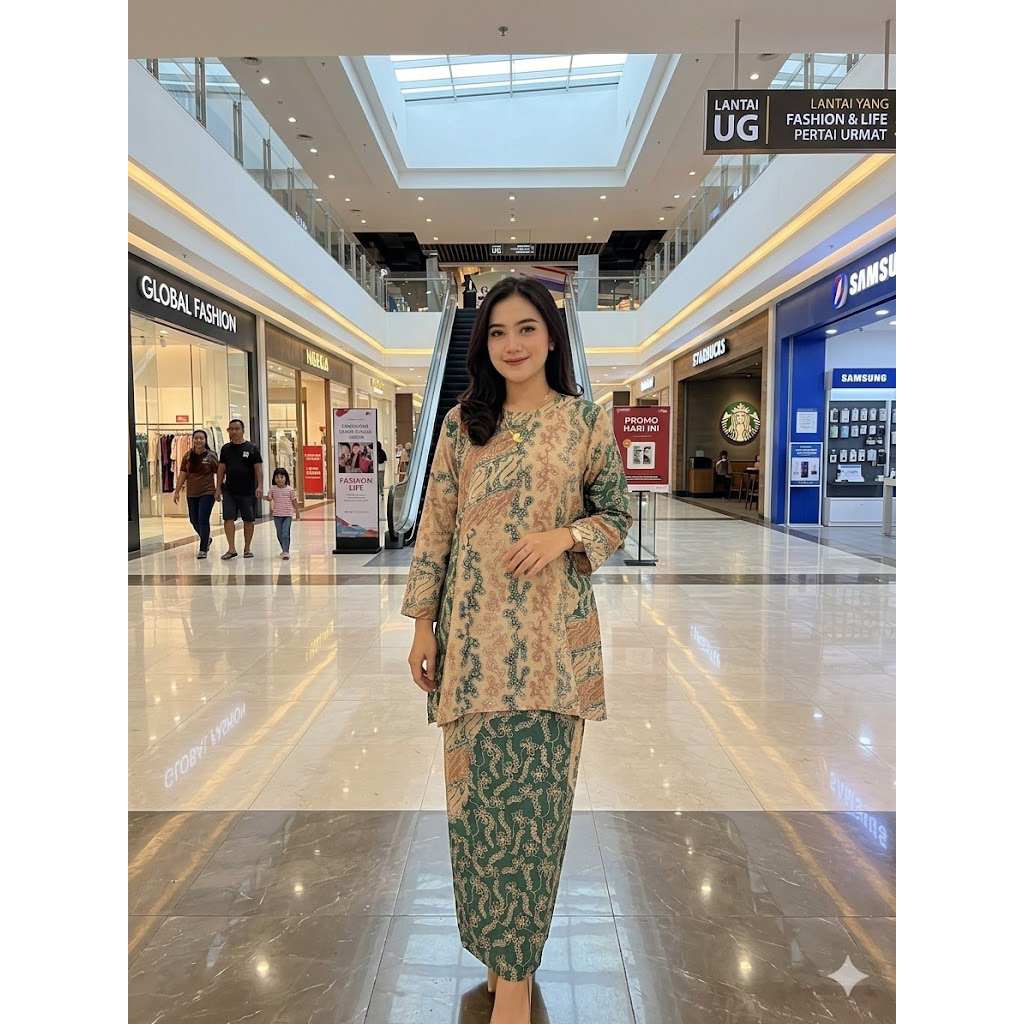 Baju Setelan Batik Dobby | Batik Wanita | Batik Doby | Batik wisuda