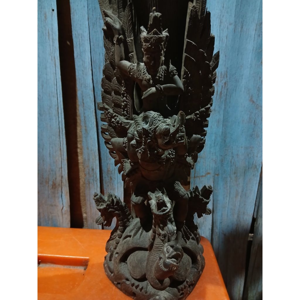 Hiasan meja dewa wisnu dg 4naganya 265rb jadul antik vintage lawas display dianggap mati