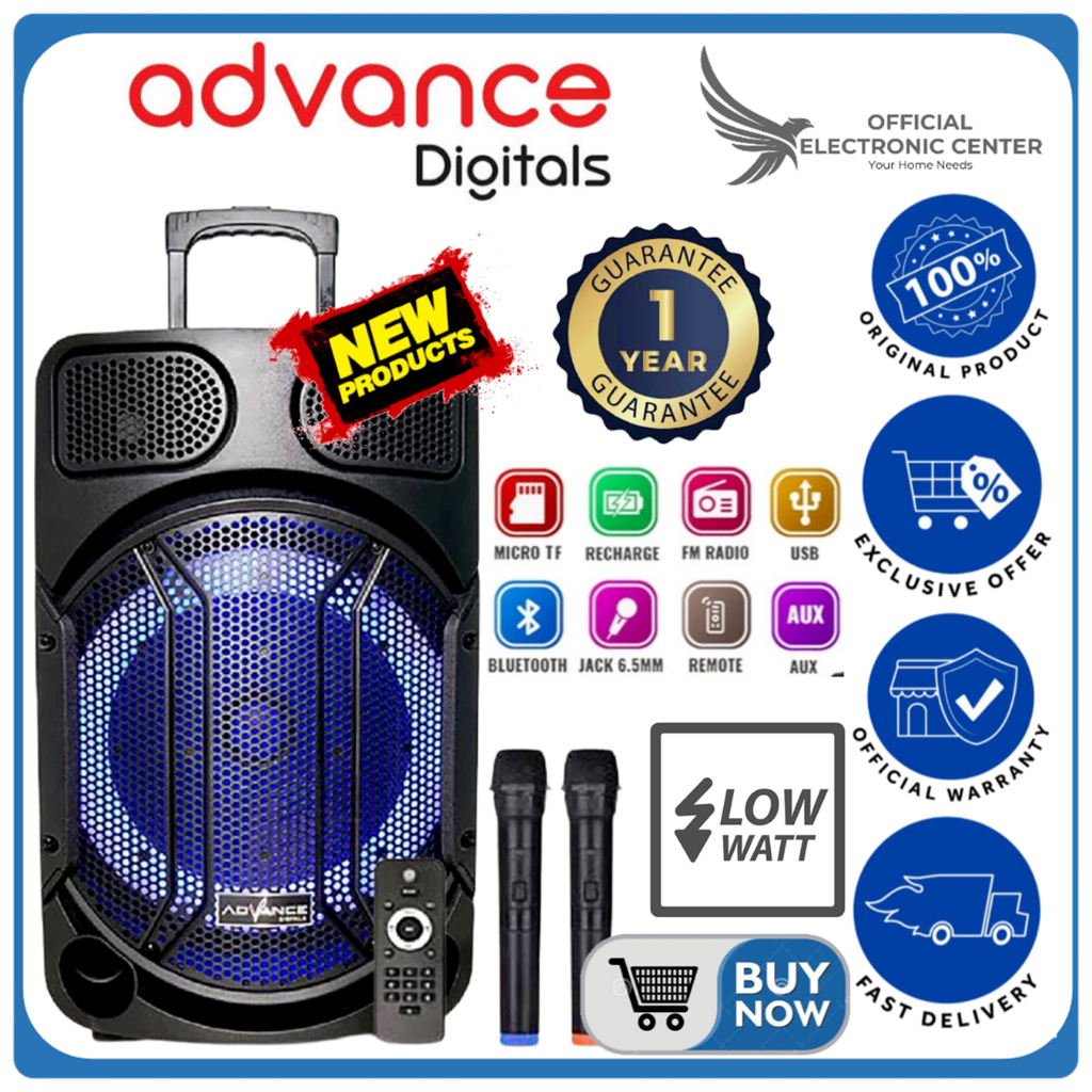 SPEAKER AKTIF ADVANCE K-1503 K 1503 K-1503 BLUETOOTH WIRELESS 15INCH SPEAKER MULTIMEDIA ADVANCE SUAR