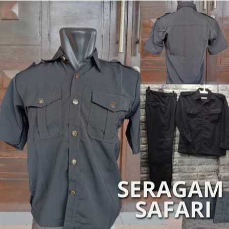 Seragam Safari Security / Seragam Safari Satpam / Setelan Safari Security Satpam / Safari / Seragam 