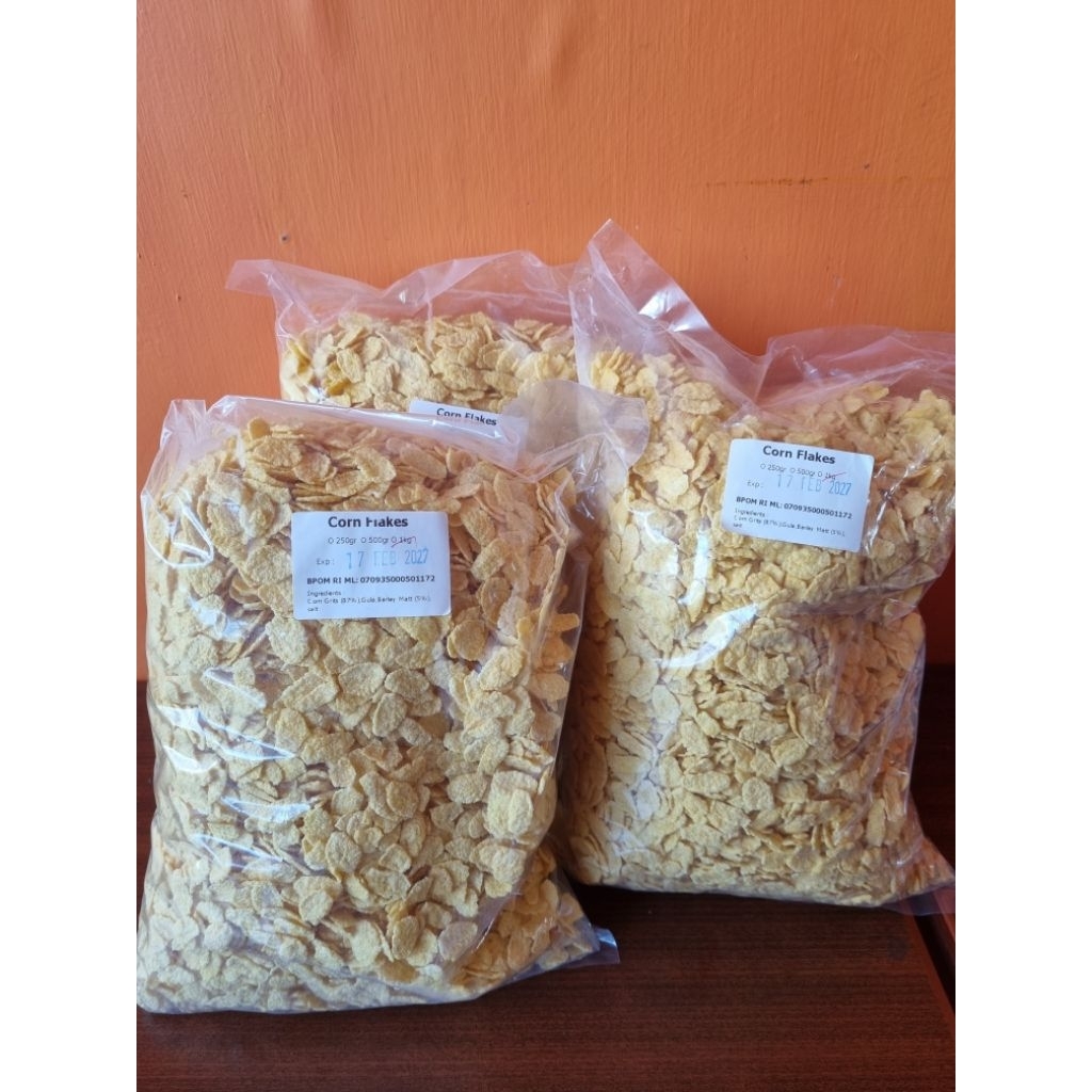 Corn Flakes Kiloan 1KG [Exp 17 FEB 2027] Sereal Jagung