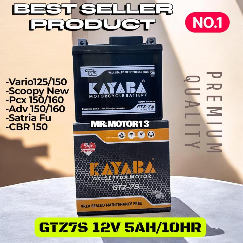 Aki Motor KAYABA GTZ7S Aki Kering VARIO 150 VARIO 125 PCX ADV SCOOPY GSX CBR 150R BURGMAN AIR BLADE 