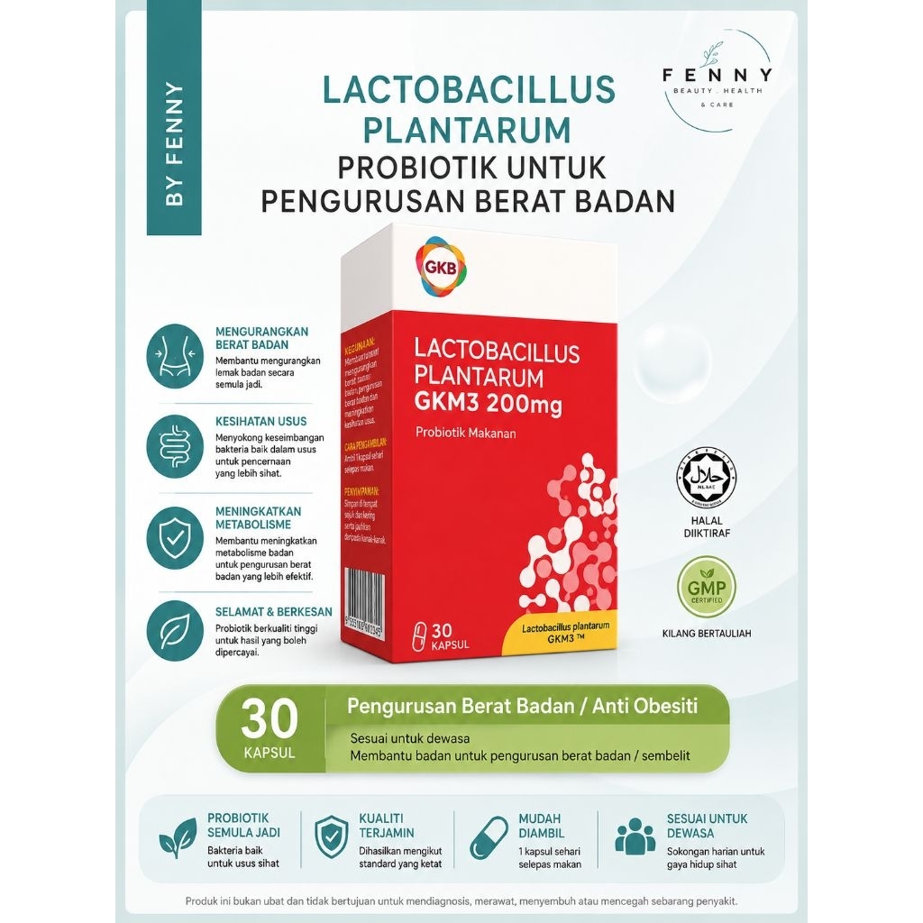 GKB LACTOBACILLUS PLANTARUM - PROBIOTIC WEIGHT LOSS - ORIGINAL MALAYSIA