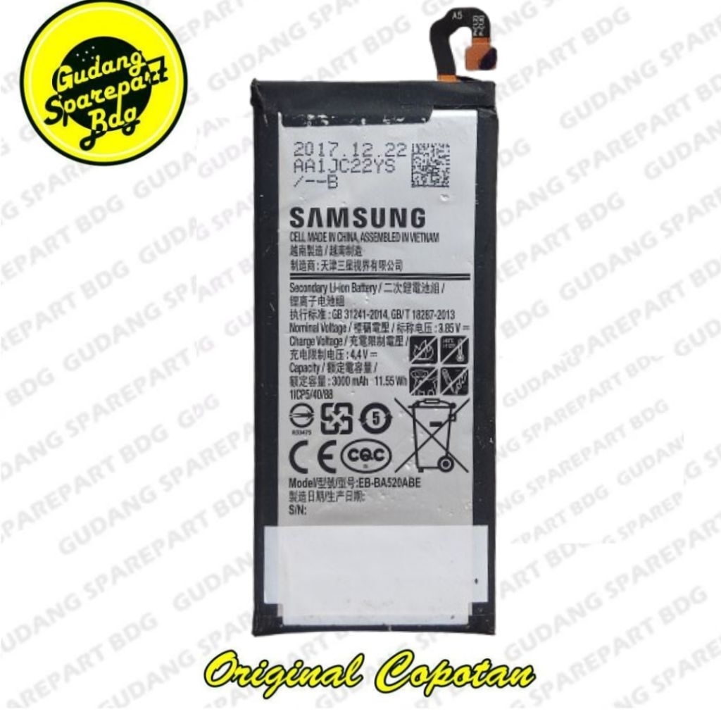 Baterai Samsung A5 2017 Model EB-BA520ABE Second Original Copotan