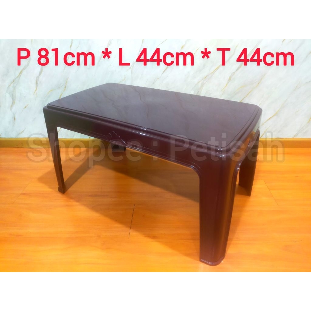 Meja Cafe Panjang Phylia Maroon 855 / Meja Plastik Panjang / Meja Teras / Meja Angkringan / Meja Caf