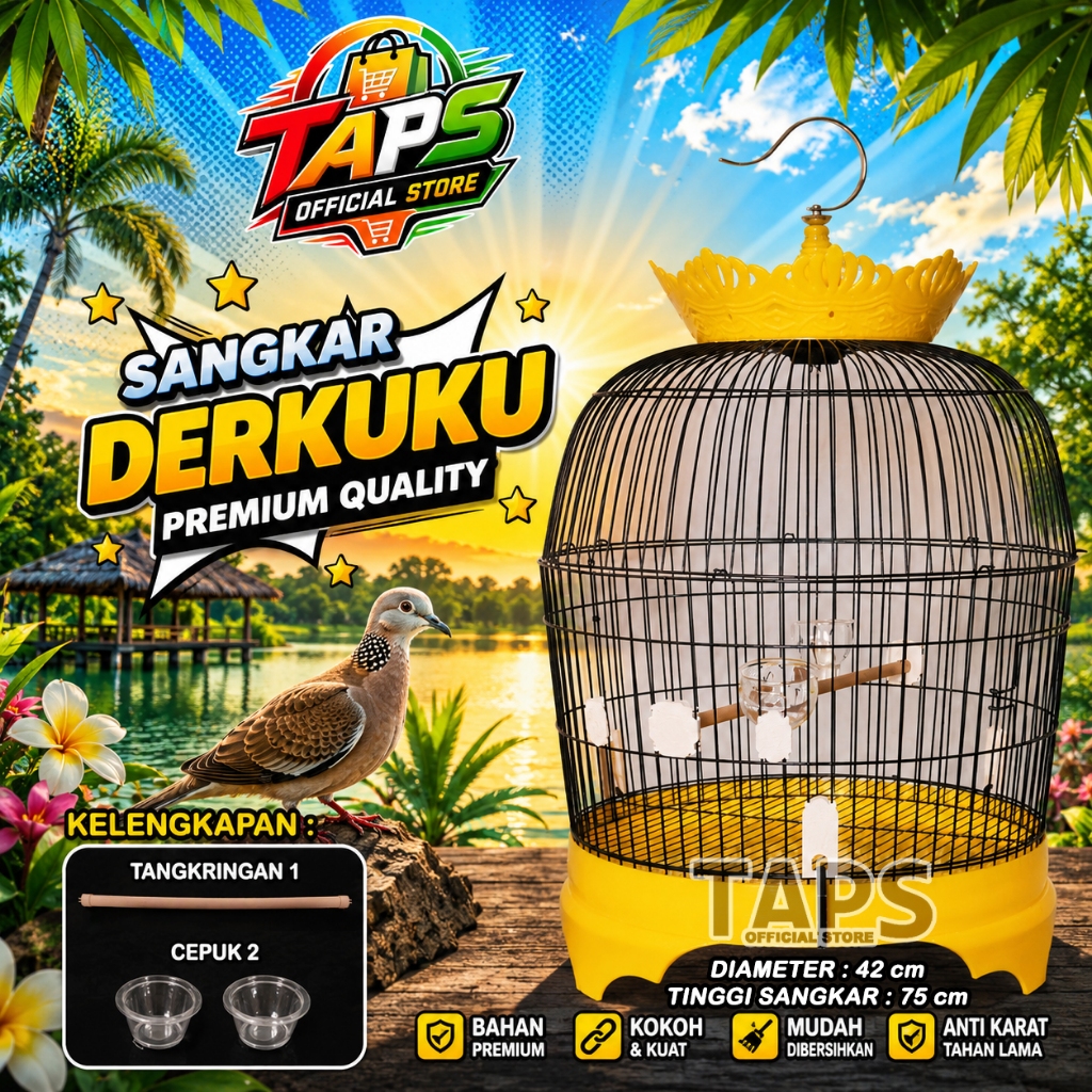 TAPS Sangkar Besi Derkuku/Tekukur/Puter/Puger Diameter 42 cm