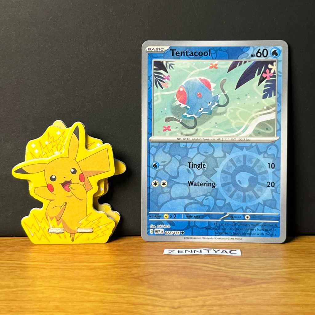 Tentacool MEWen 072/165 Reverse Holo, Kartu Pokemon TCG English