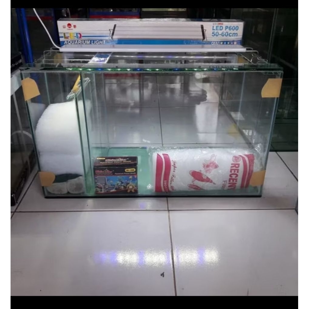 Aquarium 60x30x35 Filter samping PAKET HEMAT