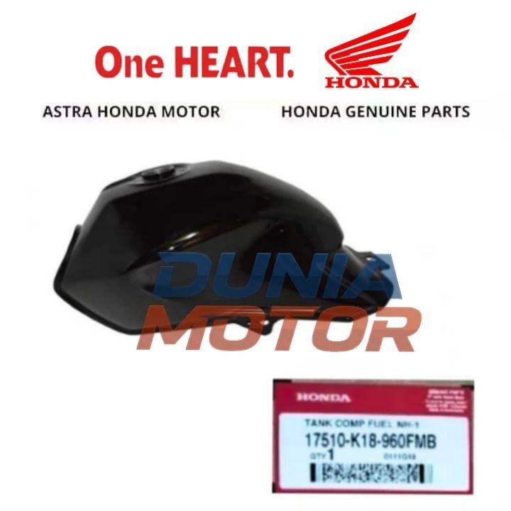Tengki Tangki Bensin Hitam Motor CB150 Verza 17510K18960FMB 17510-K18-960FMB Tank Comp Fuel NH-1 ori