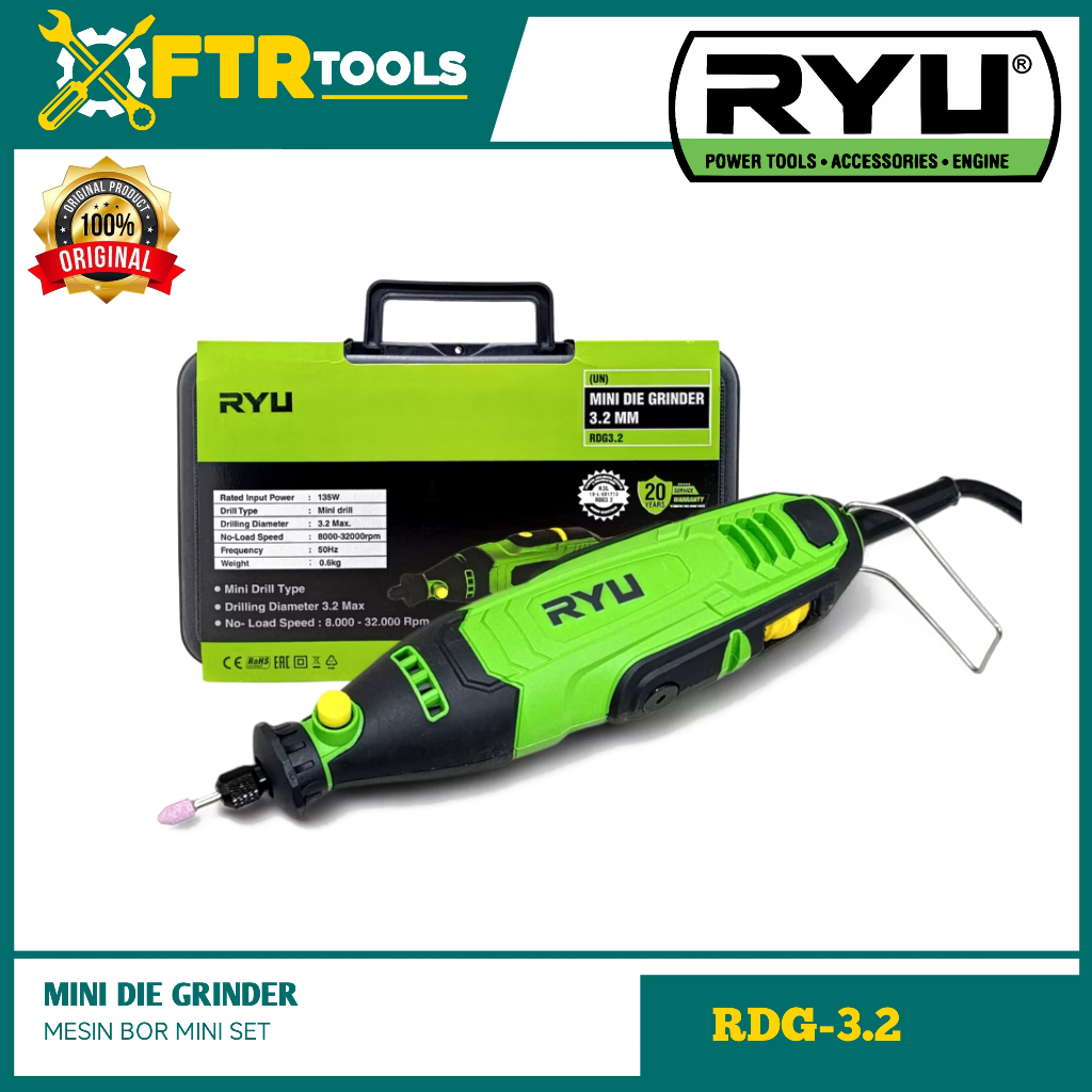 Bor Mini Elektrik Untuk Ukir Poles Potong Gerinda Mini Drill 3.2 mm DIe Grinder Alat Grafir Set Leng