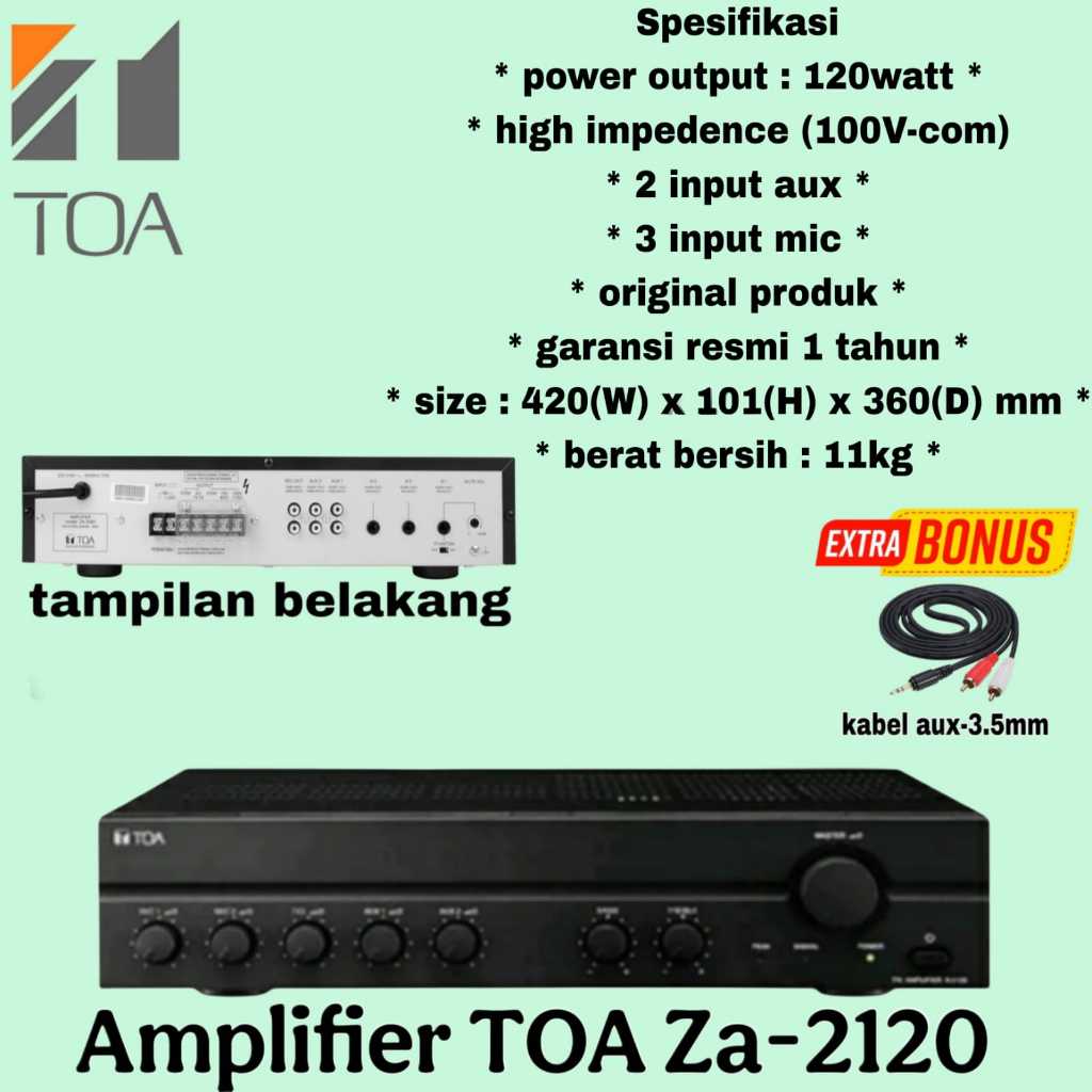 Amplifier TOA ZA-2120 (120 Watt)