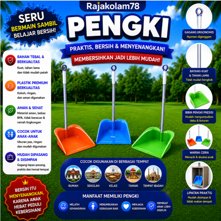 Pengki Plastik / Pengki Sampah / Serokan Sampah /Pengki / Gagang Pengki / pengki plastik gagang peng