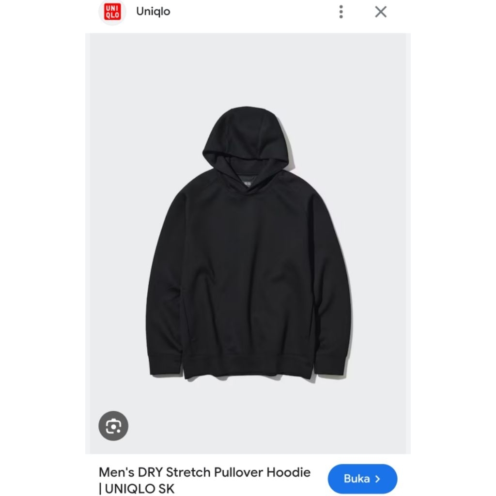Hoodie uniqlo dry scuba hitam