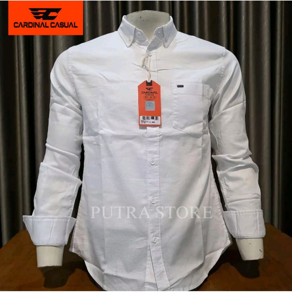 KEMEJA CARDINAL ORIGINAL SLIMFIT TERBARU PUTIH