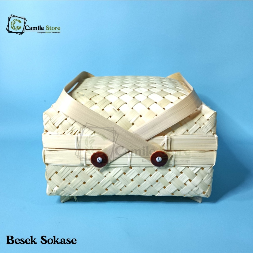 Besek Sokase Bambu Murah Keranjang Anyaman Bambu Natural Besek Kaki By Camilestore