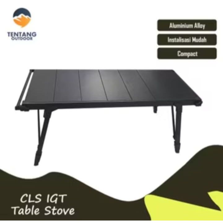 CLS Meja Lipat IGT Portable Aluminum Allloy Mobile Kitchen Meja Masak Camping Outdoor (Second)