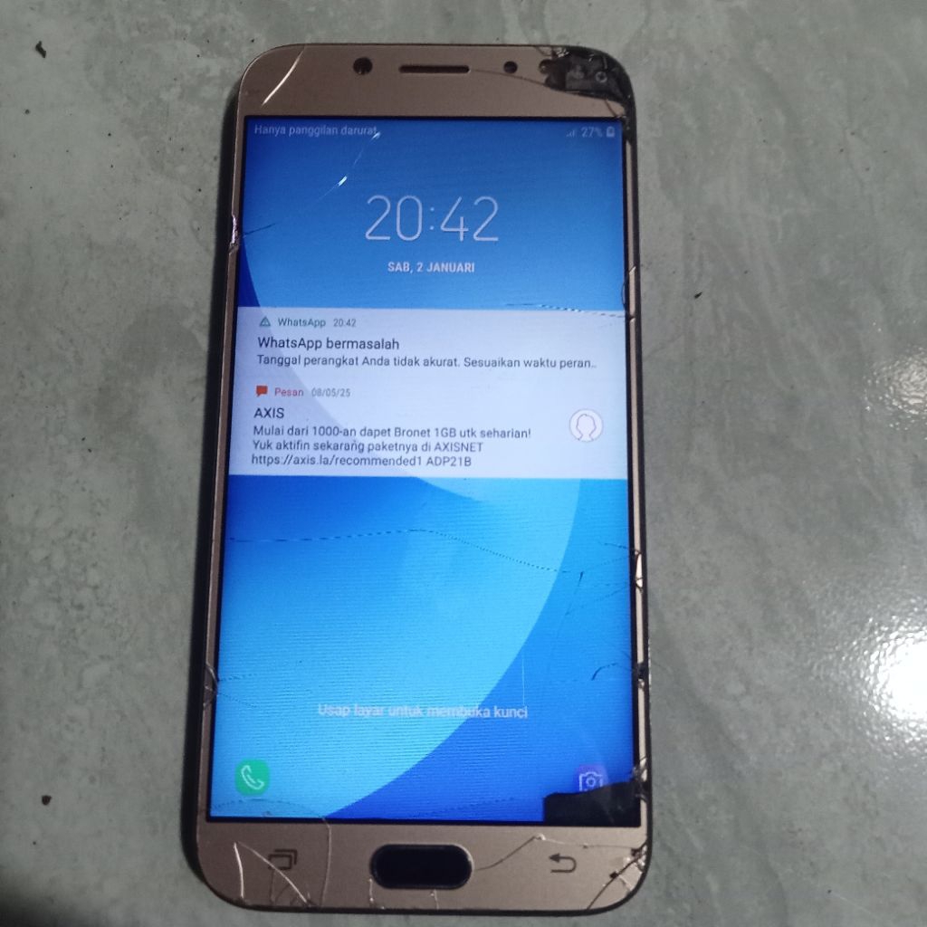 mesin samsung j7 pro unit