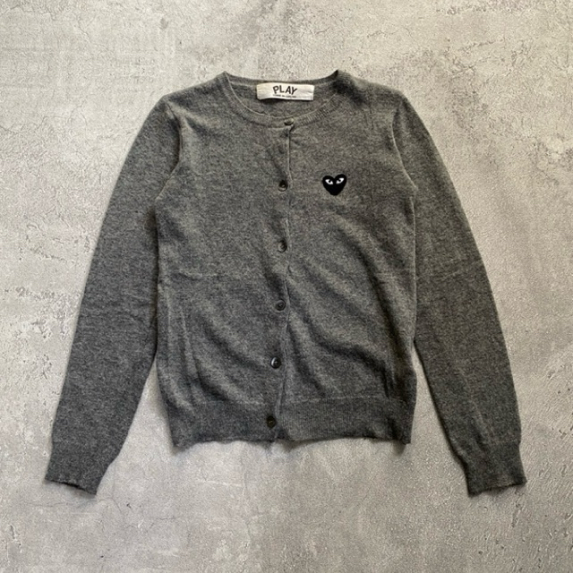 Comme Des Garcons Play Black Heart Logo Wool Cardigan Knitwear