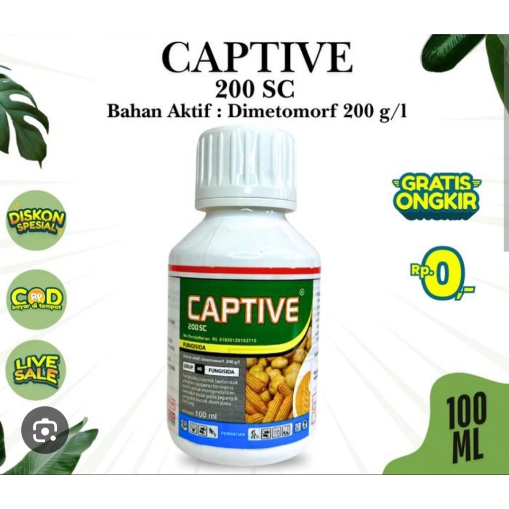 CAPTIVE 100ML FUNGISIDA BULAI TANAMAN JAGUNG CABE KACANG